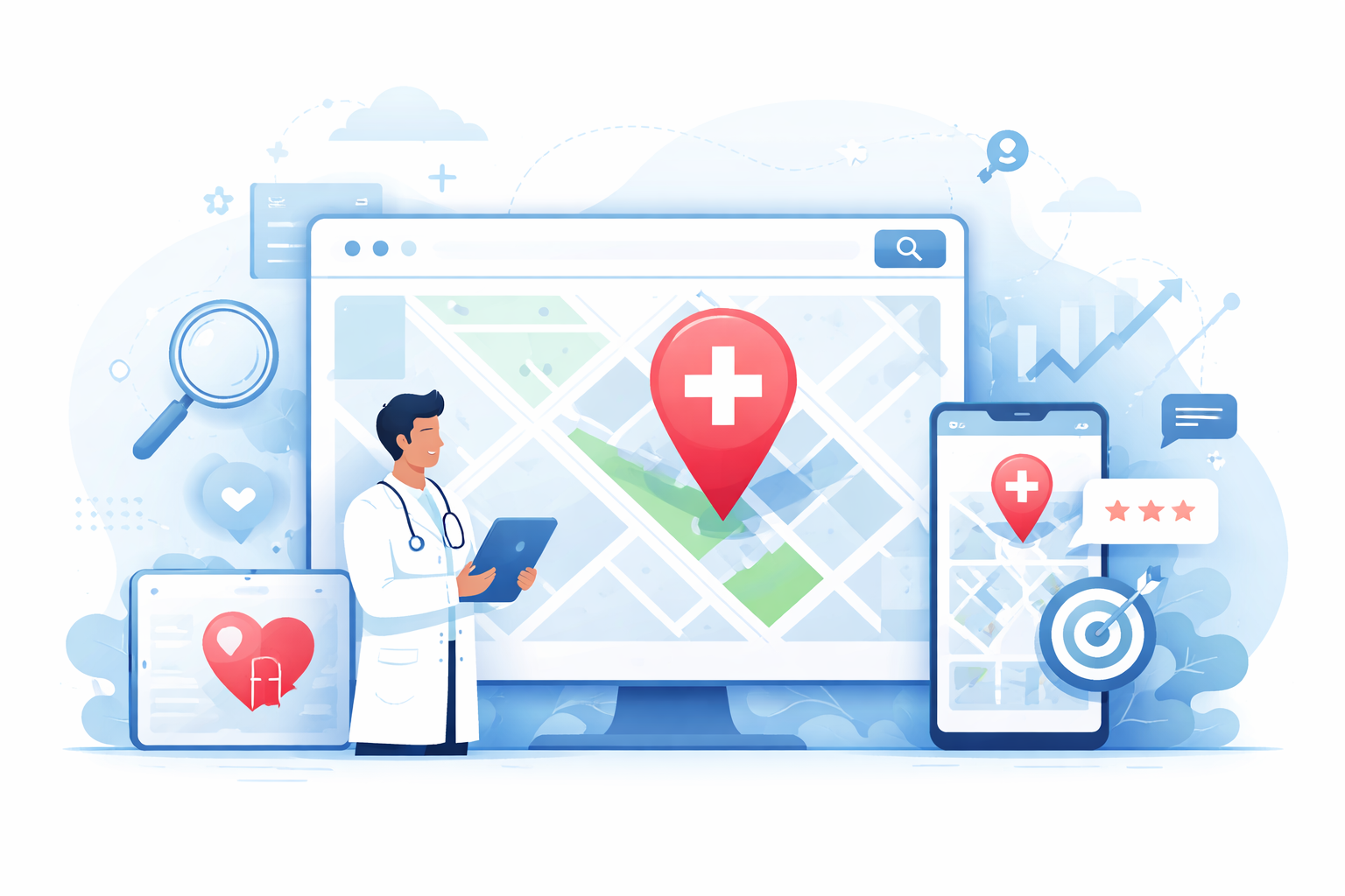Lokales SEO für Arztpraxen: mehr Patienten über Google und Google Maps gewinnen