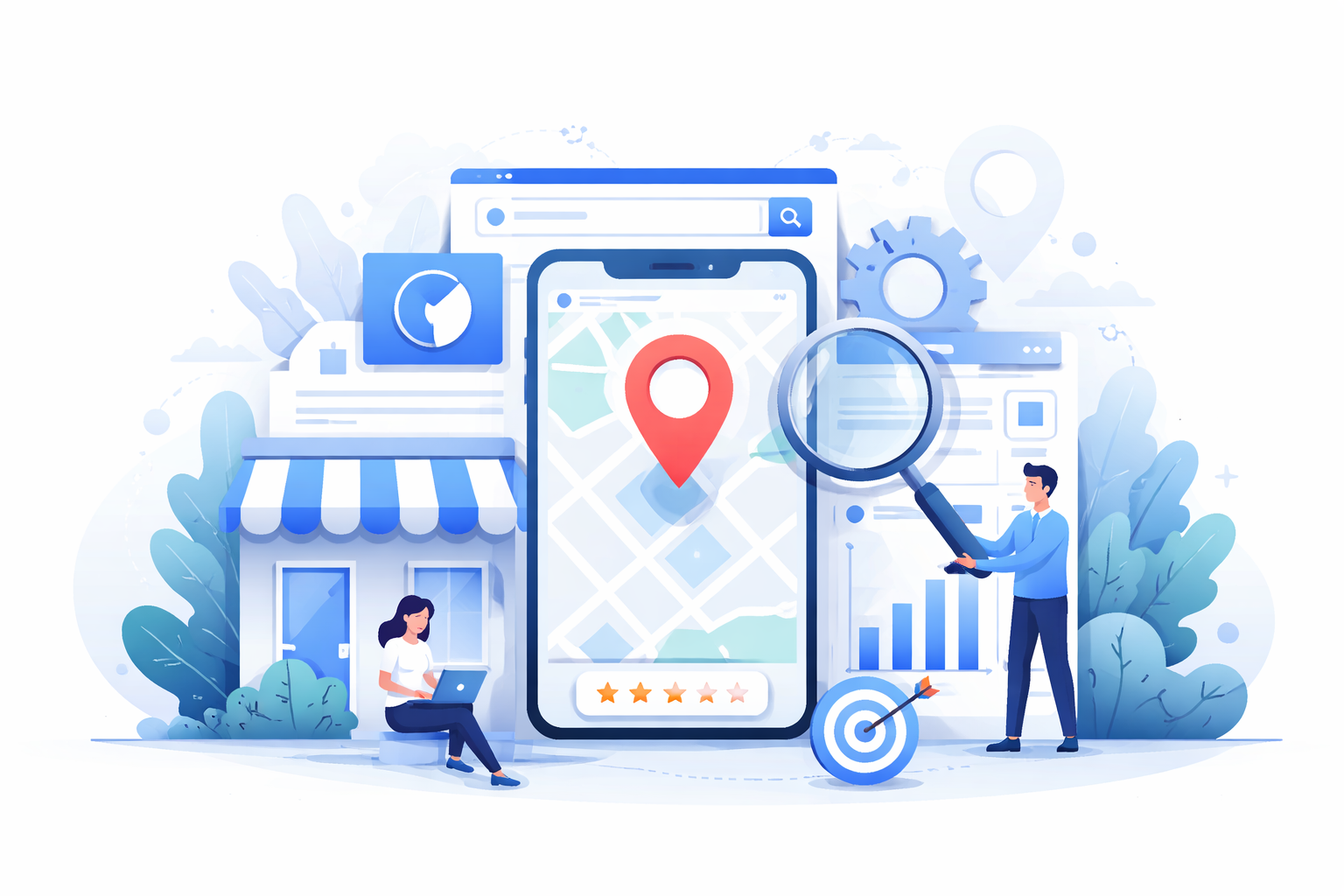 Lokales SEO fuer kleine Unternehmen - Sichtbarkeit in der Region steigern