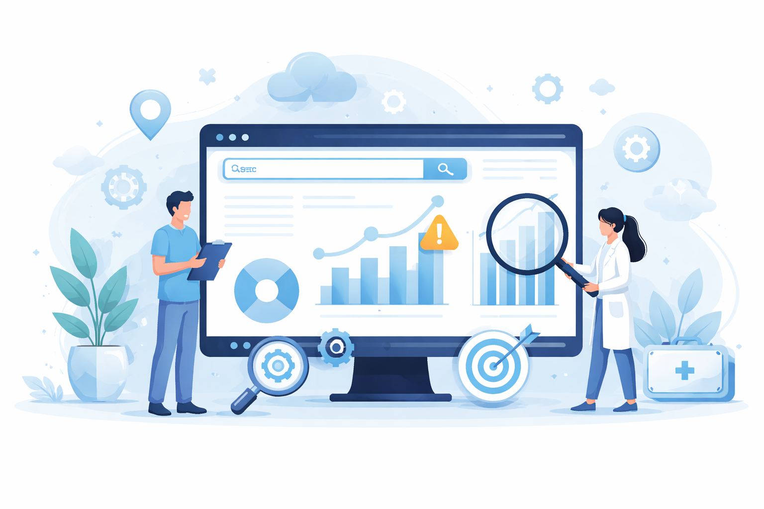 SEO-Fehler bei deutschen Physiotherapeuten: Auswertung von 93 Praxis-Websites