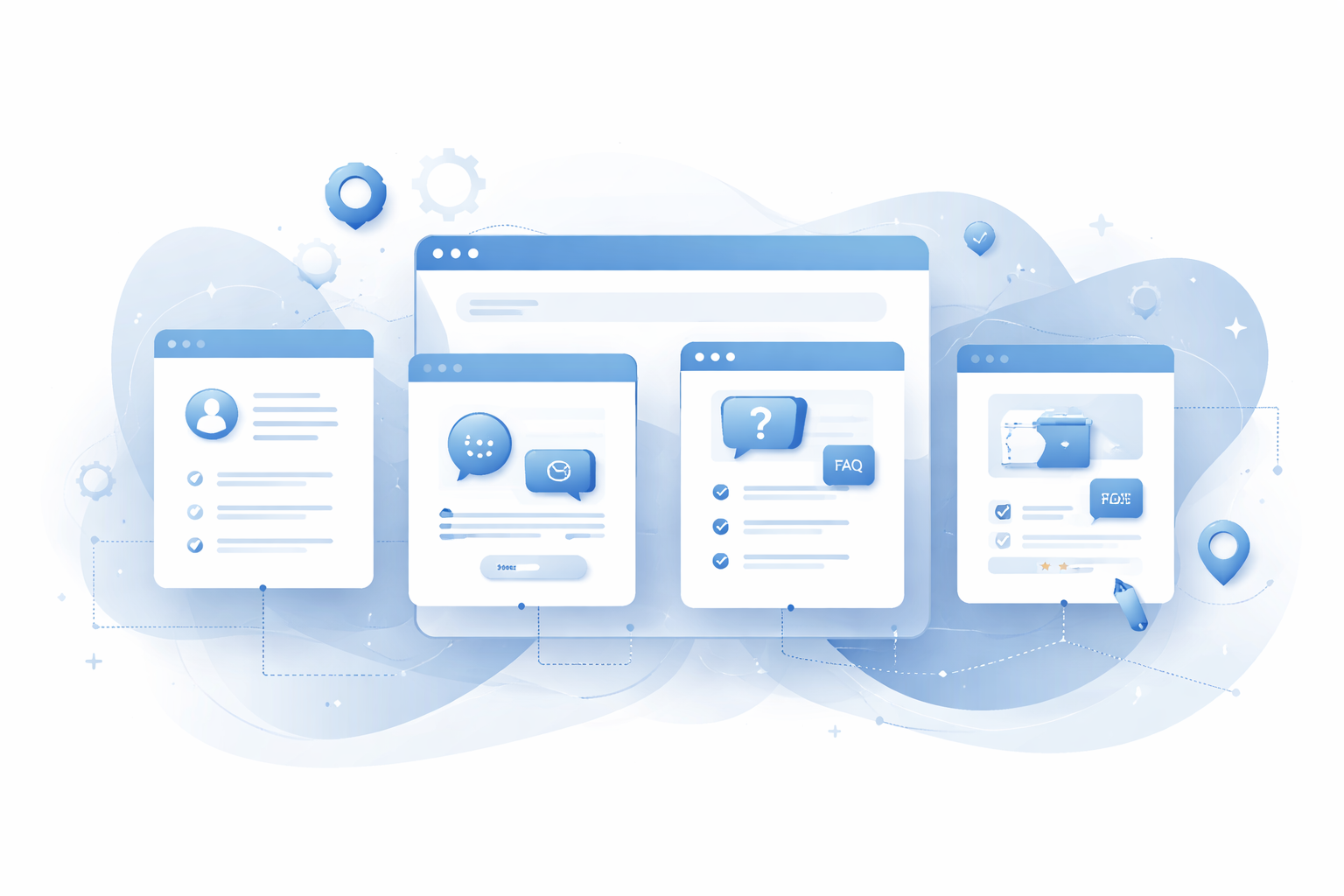 WebPage-Untertypen Schema Markup: AboutPage, ContactPage, FAQPage, ItemPage